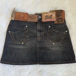 Dolce&Gabbana denim patchwork patches mini skirt